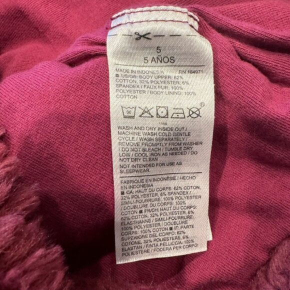 Lot Of 2 Janie‎ And Jack Girls Size 6 and 5 Dresses Yellow and Magenta Faux Fur - Picture 12 of 13